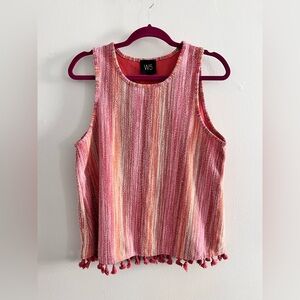 ANTHROPOLOGIE W5 Multicolored Striped Textured Sleeveless Top